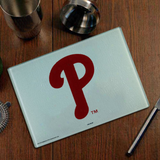 Philadelphia Phillies Logo Glass Cutting Board