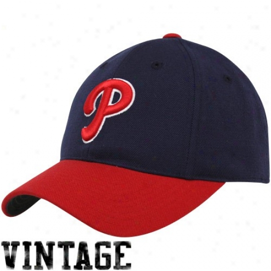 Philadelphia Phillies Navy Blue-red 1949-57 Throwback Cooperstown Fitted Hat