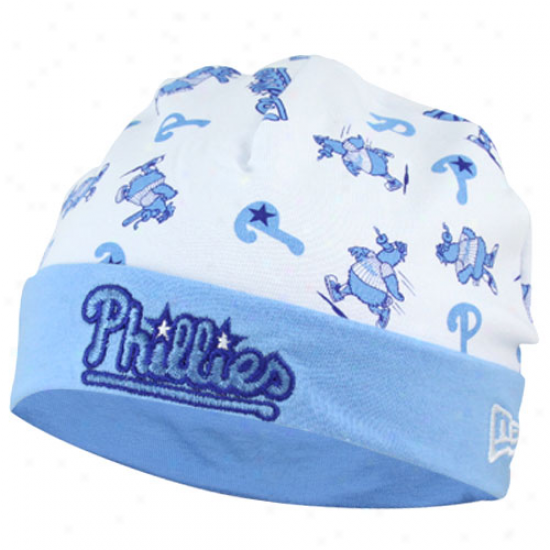 Philadelphia Phillies Newborn White-blue Reversible Knit Beanie