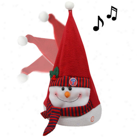 Philadelphia Phillies Red Animated Musical Snowman Hat