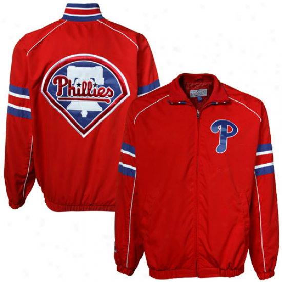 Philadelphia Phillies Red Microfiber Full Zip Jacket