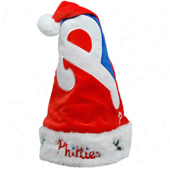 Philadelphia Phillies Red-royal Blue Runoff Color Block Santa Hat