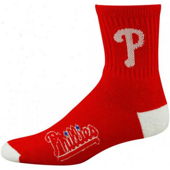 Philadelphia Phillies Red Team Pigment Make steady  Socks