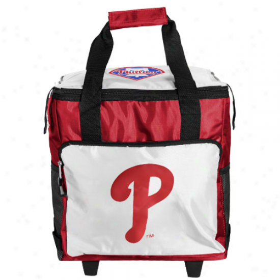 Philadelphia Phillies Red-white Rolling Collapsible Cooler