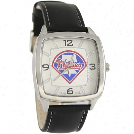 Philadelphia Phillies Retro Watch W/ Leather Band