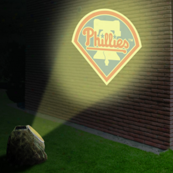 Philadelphiaa Phillies Solar-powered Projection Rock