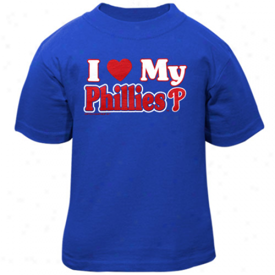 Philadelphia Phillies Tosdler I Heart My Team T-shirt - Royal Blue