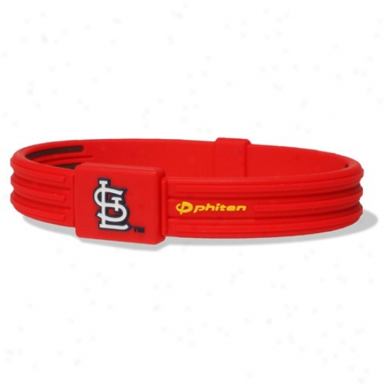 Phiyen St. Louis Cardinals Red Mlb Trustworthy Collection Silicone-titanium S-type Bracelet