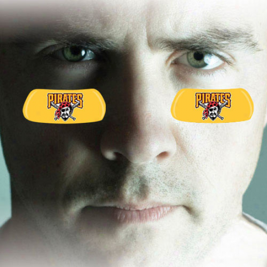 Pittsburgh Pirates 2-pair Gold Team-colored Eye Mourning Strips