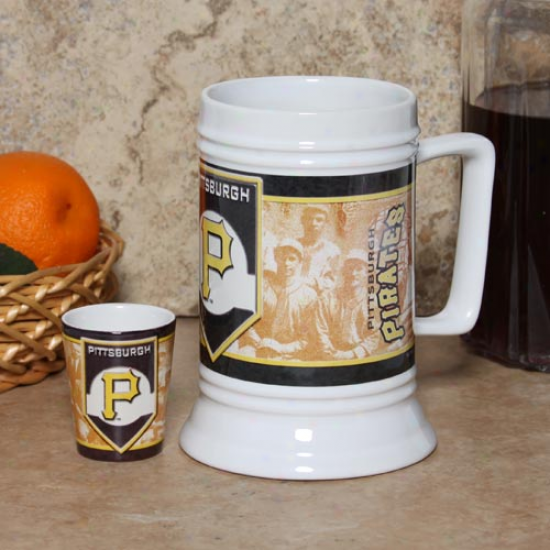 Pittsburgh Pirates 20oz. Stein & 2oz. Shot Glass Set