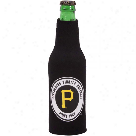 Pittsburgh Pirates Black Zippered 12 Oz. Bottle Coolie