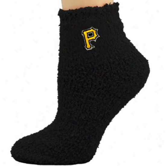 Pittsburgh Pirates Ladies Black Sleepsoft Ankle Socks