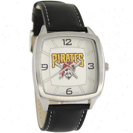 Pittsburgh Pirates Retro Watch W/ Leather Band