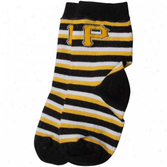 Pittsburgh Pirates Toddler Sport Stripe Socks - Gold/black
