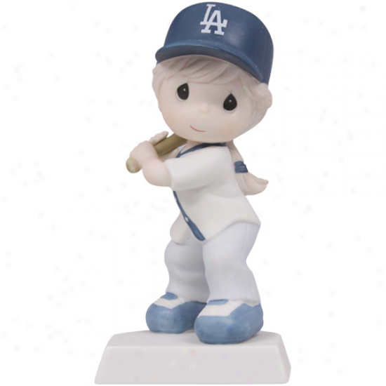 Precious Moments L.a. Dodgers Girl Swing For The Shield Figurine