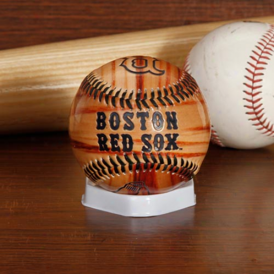 Rawlings Boston Red Sox Woodgrain Collectible Baseball