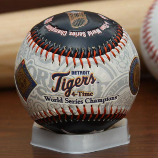 Rawlings Detroit Tigers 4x World Series Champs Collectible Baseball