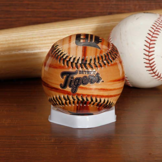 Rawlings Detroit Tigers Woodgrain Collectible Baseball