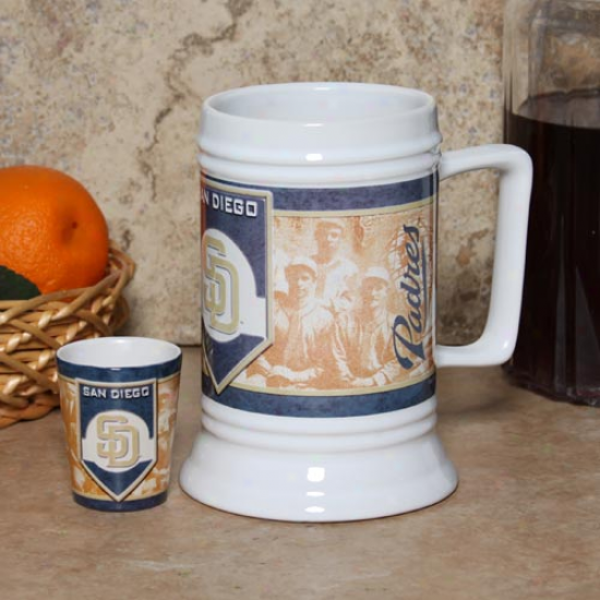 San Diego Padres 20oz. Stein & 2oz. Shot Glass Set