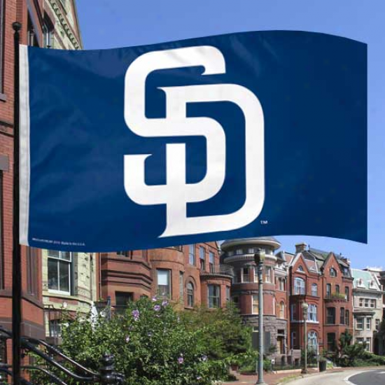 San Diego Padres 3' X 5' Navy Blue Logo Flag