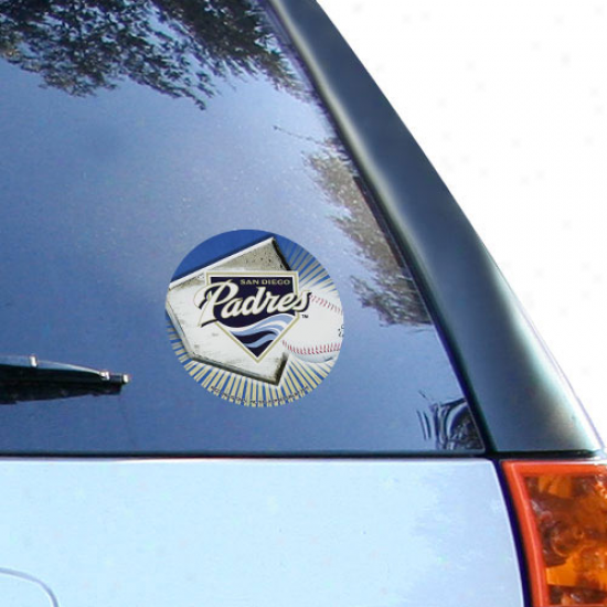 San Diego Padres 4.5'' Round Vinyl Home Plate Decal