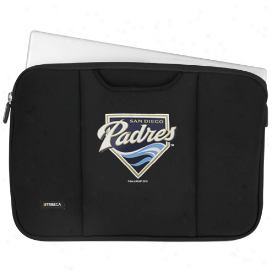 San Diego Padres Black 15'' Laptop Breathe Sleeve