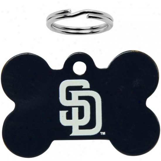 San Diego Padres Bone Engravable Pet Id Tag