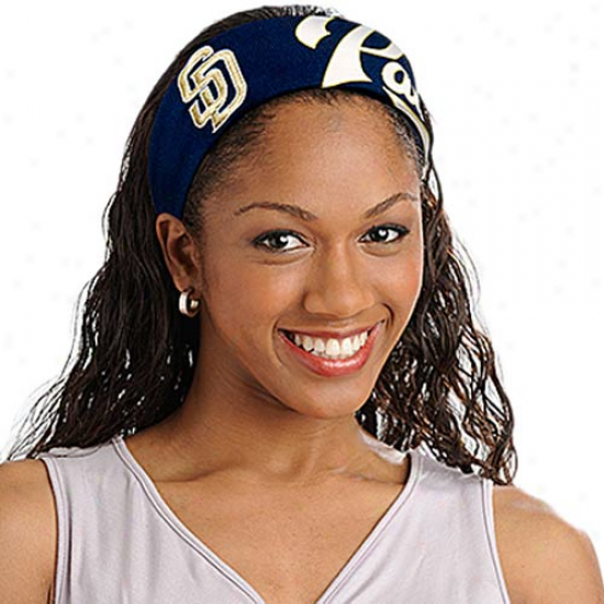 San Diego Padres Ladies Navy Blue Fanband Jersey Headband