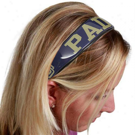 San Diego Padres Ladies Navy Blue Large Domed Headband