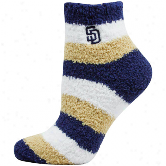 San Diego Padres Ladies Tri-color Fuzzy Sleep Socks