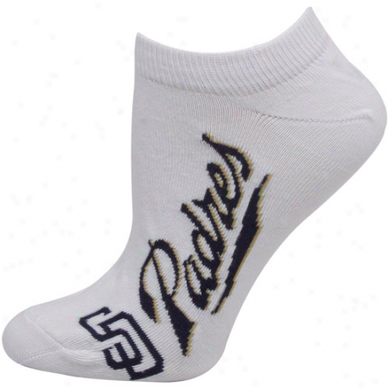 San Diego Padres Ladies Pale Arched Team Name Solid Ankle Socks