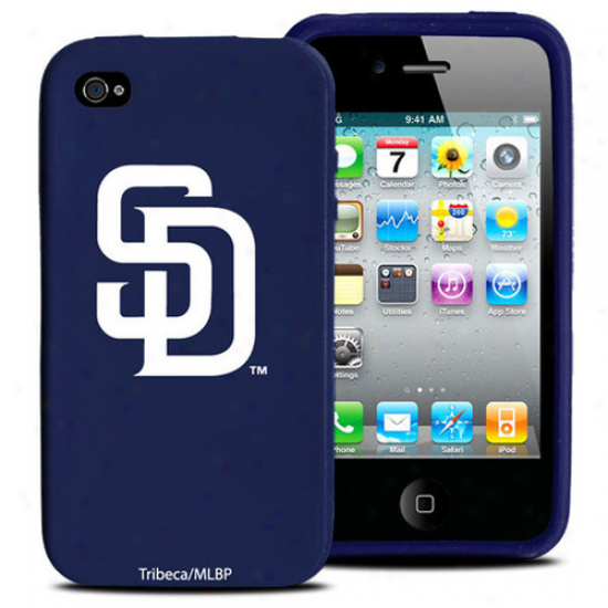 San Diego Padres Navy Blue Silicone Iphone 4 Case