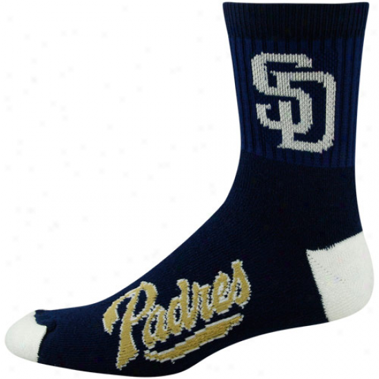 San Diego Padres Navy Blue Team Color Block Soccks