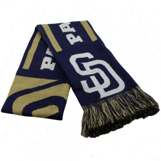 San Diego Padres Navy Blue Team Fringed Knit Scarf