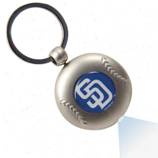 San Diego Padres Silver Baseball Flashlight Keychain