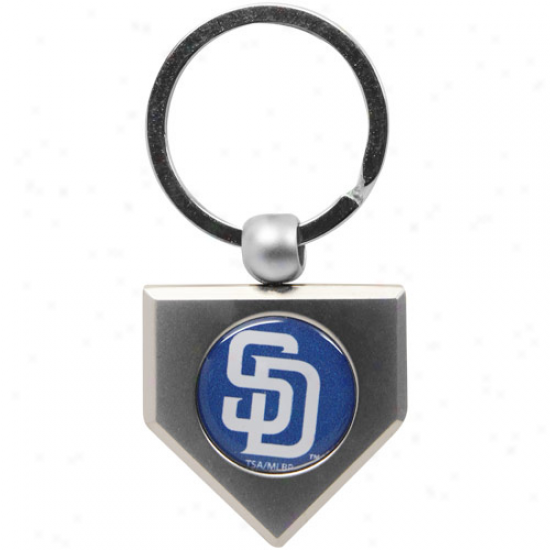 San Diego Parres Silver Pewter Home Plate Keychain