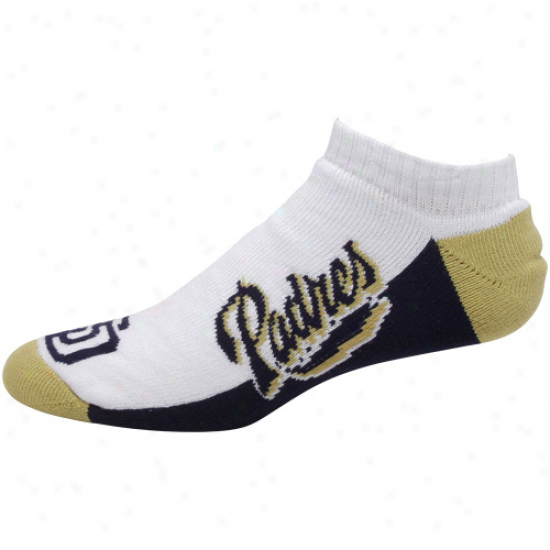 San Diego Padres White Tri-color Ankle Socks
