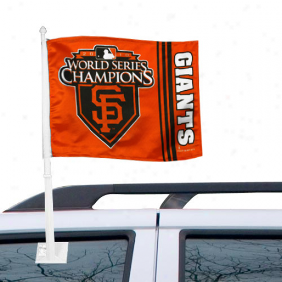 "san Franclsco Giants 11"" X 14"" 2010 World Series Champions Car Flag"