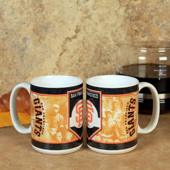 San Francisco Giants 15oz. 2-pack Nostalgic Ceramic Mug Set