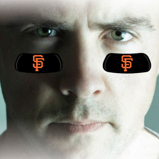 San Francisco Giants 2-pair Black Team-colorrd Eye Blsck Strips