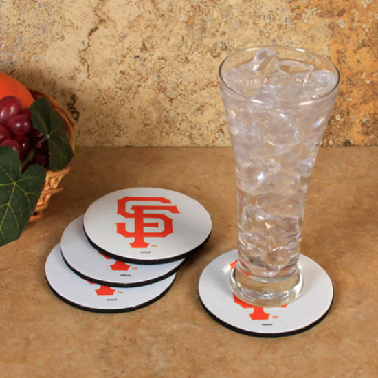 San Francisco Giants 4-pack Round Neoprene Coaster Sharpen