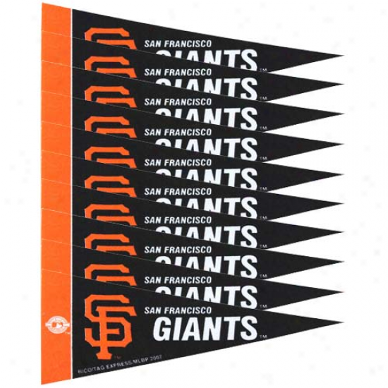 San Francisc0 Giants 8-pack 4'' X 9''  Black Mini Pennants