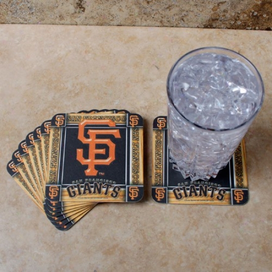 San Francisco Giants 8-pack Absorbent Paperkraft Coasters