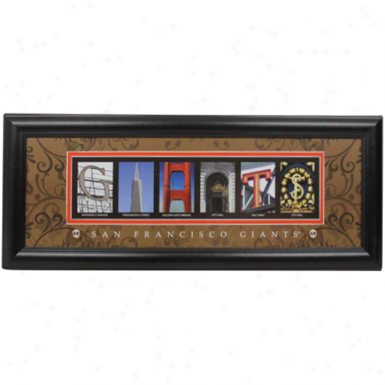 San Francisco Giants 8'' X 20'' Framwd Letter Art