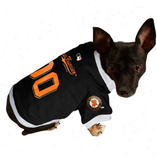 San Francisco Giants Black Mesh Pet Jersey