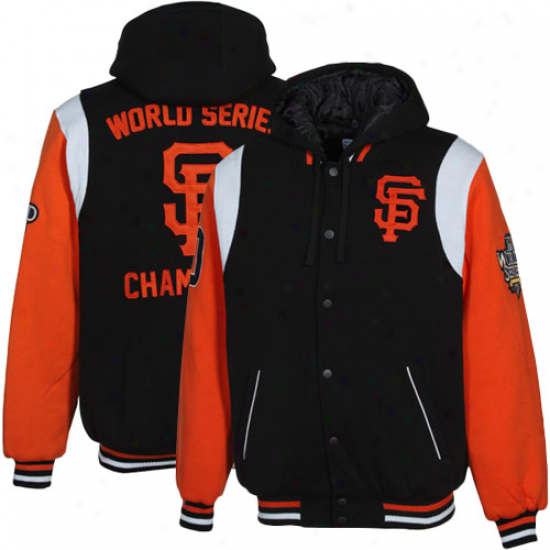 San Francisco Giants Black-orange Earth Serids Champs Commemorative Full Button Fleece Jacket