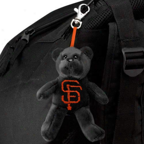 San Francisco Giants Black Plush Bear Keychain