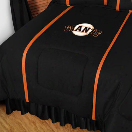 San Francisco Giants Black Sideline Twin Size Comforter
