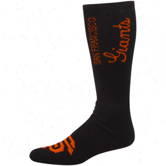 San Francisco Giants Blacl Snap Back High Socks