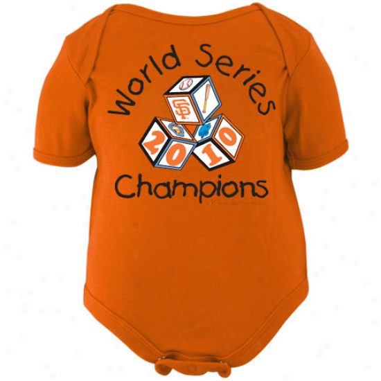 San Francisco Giants Infant Orange 2010 World Series Champions Baby Blocks Creeper